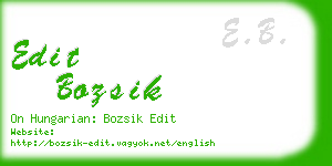 edit bozsik business card